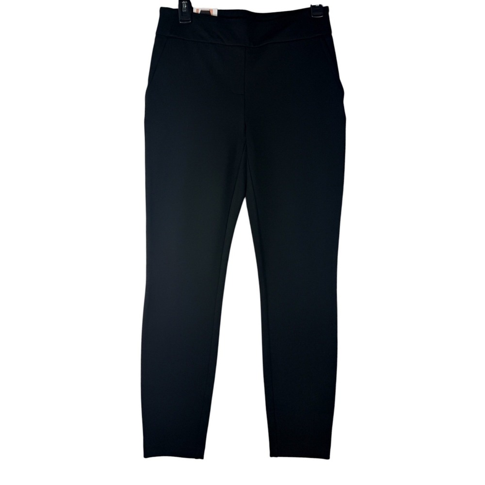 Dalia Womens Black Tummy Control Mid Rise Slim Leg Ponte Pants XS D5926-E857 NWT